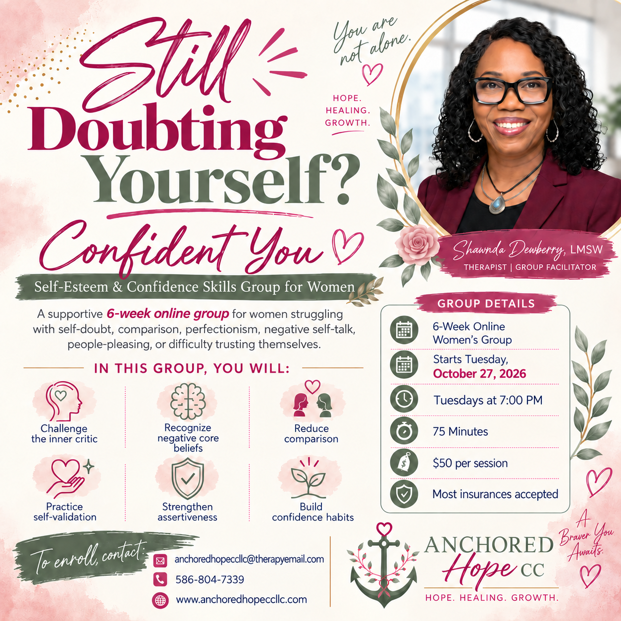 Support group for women's self-esteem.